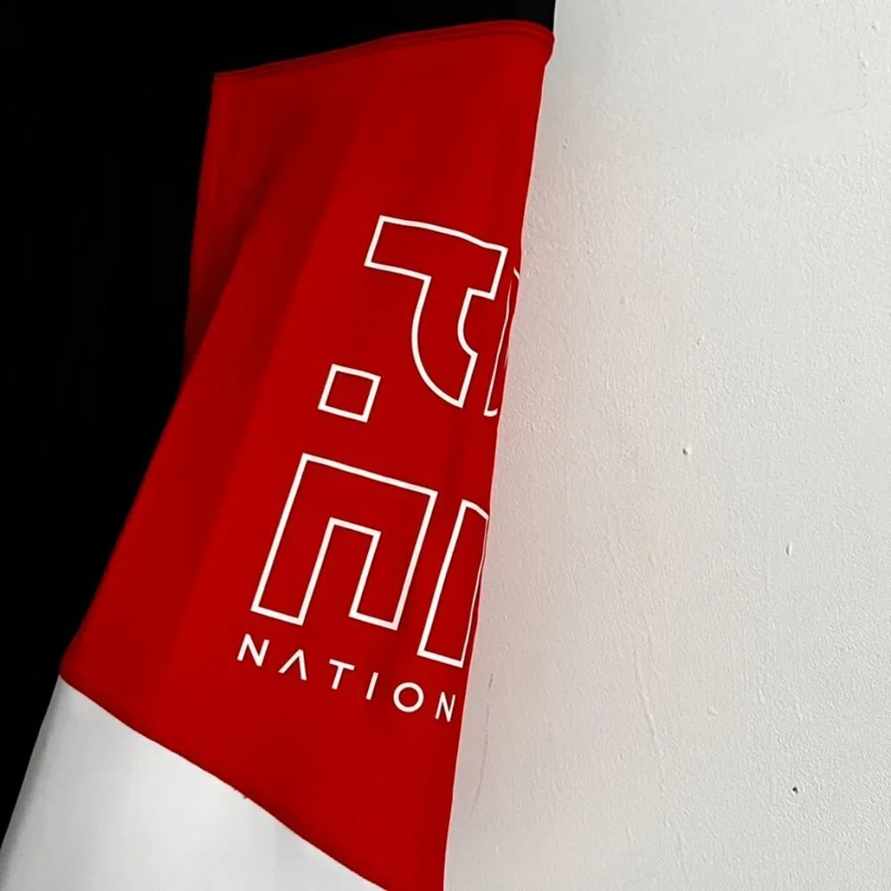 P.E. Nation Benchwarmer Short in Black, Red & White